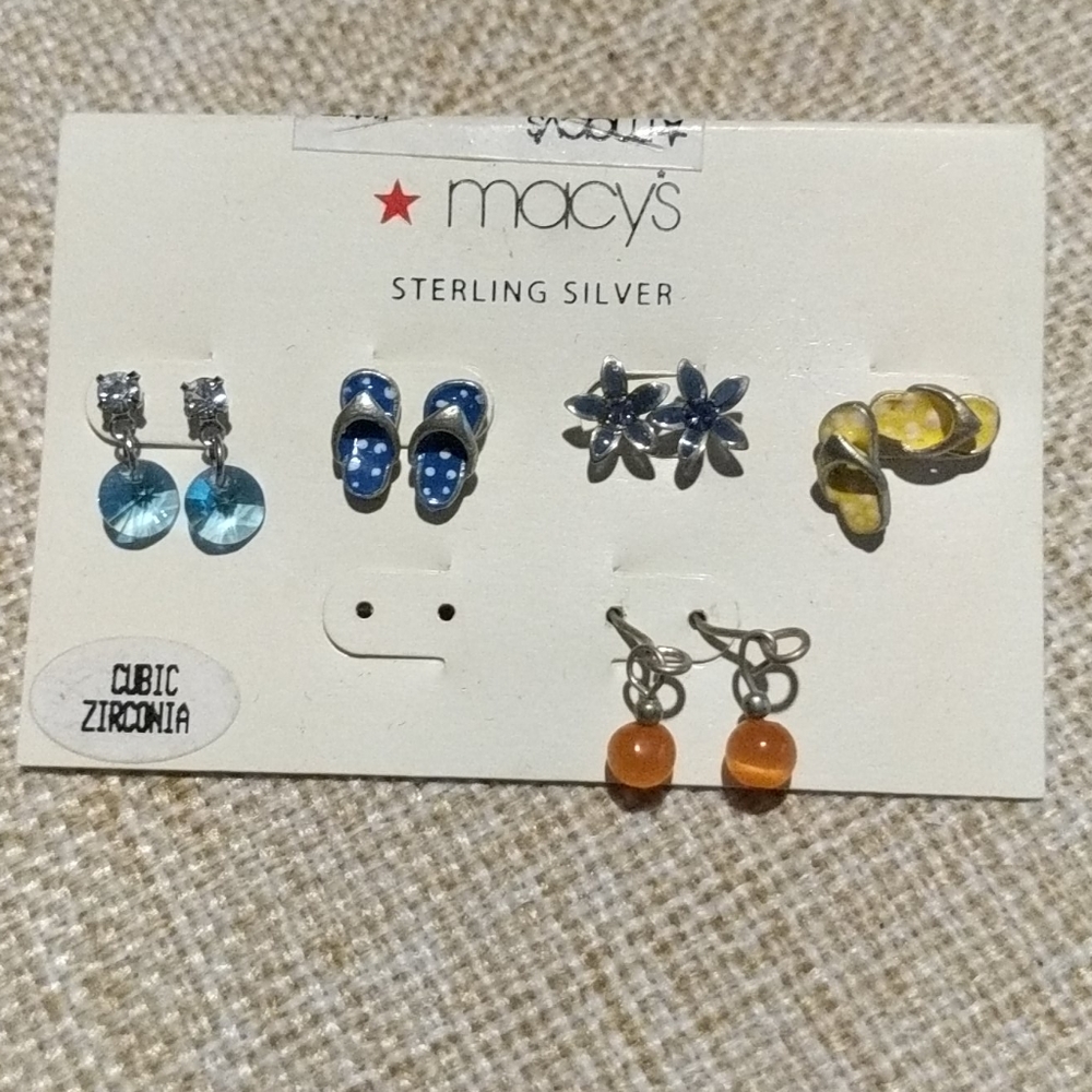 Macy's Summer Sterling Silver Earrings